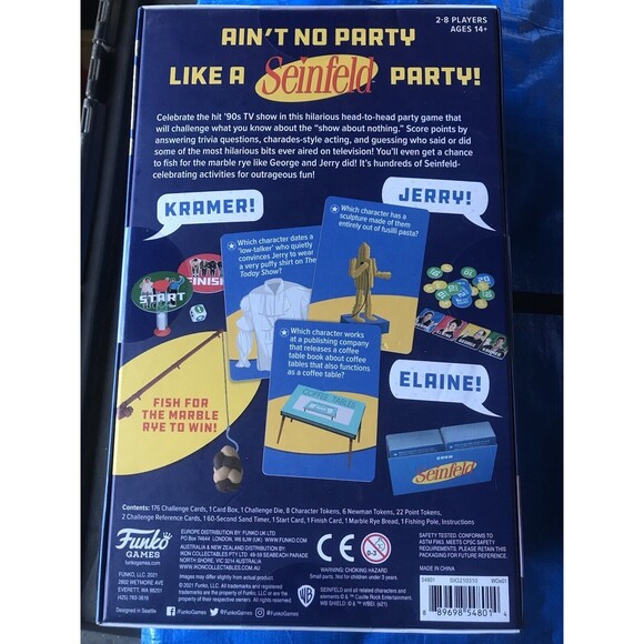 Seinfeld! The Party Game About Nothing Seinfeld Funko Games NEW, Sealed - Picture 2 of 2